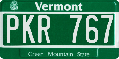 VT license plate PKR767