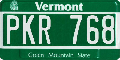 VT license plate PKR768