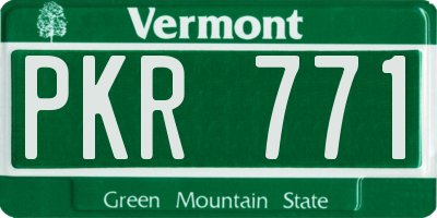VT license plate PKR771