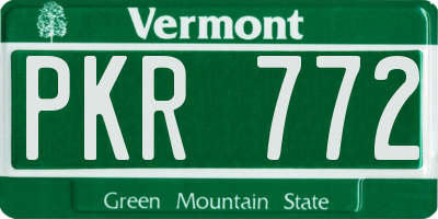 VT license plate PKR772