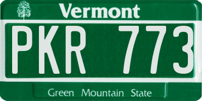 VT license plate PKR773