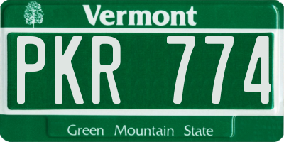 VT license plate PKR774