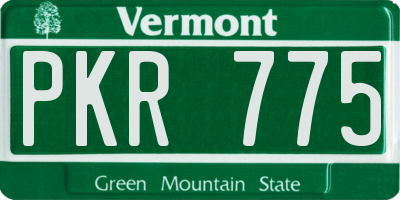 VT license plate PKR775