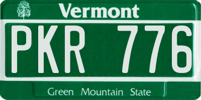 VT license plate PKR776