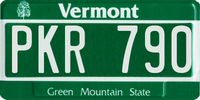 VT license plate PKR790