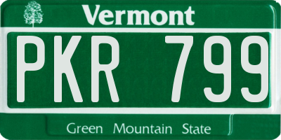 VT license plate PKR799