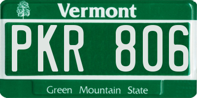VT license plate PKR806