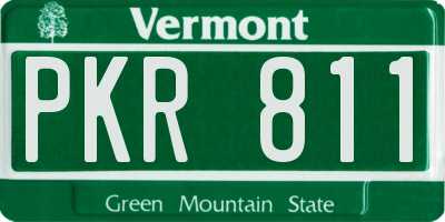 VT license plate PKR811