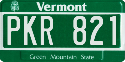 VT license plate PKR821