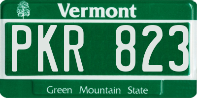 VT license plate PKR823