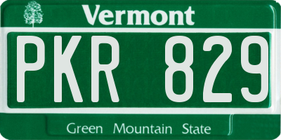 VT license plate PKR829