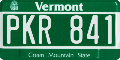 VT license plate PKR841