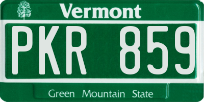 VT license plate PKR859