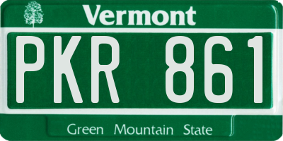 VT license plate PKR861
