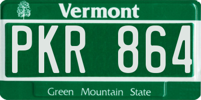 VT license plate PKR864