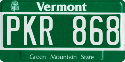 VT license plate PKR868