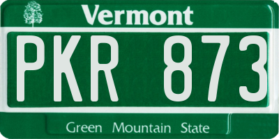 VT license plate PKR873