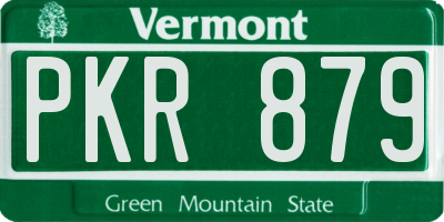 VT license plate PKR879