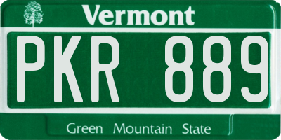 VT license plate PKR889