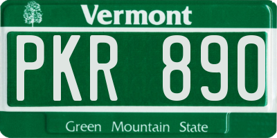 VT license plate PKR890