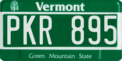 VT license plate PKR895