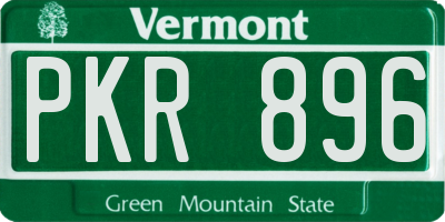 VT license plate PKR896