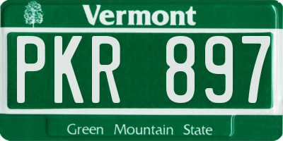 VT license plate PKR897