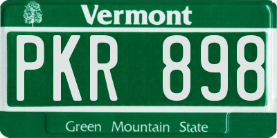 VT license plate PKR898