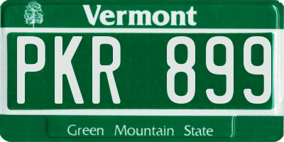 VT license plate PKR899