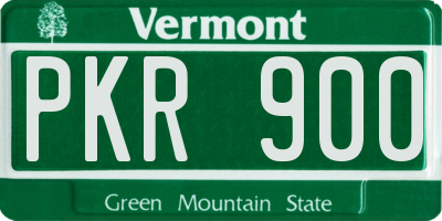 VT license plate PKR900