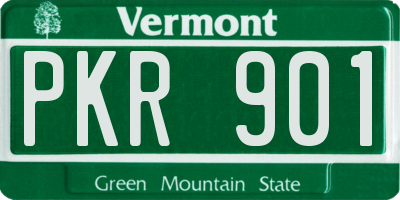 VT license plate PKR901