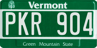 VT license plate PKR904