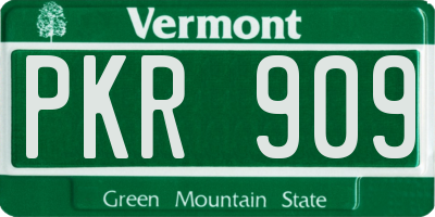 VT license plate PKR909