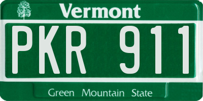 VT license plate PKR911
