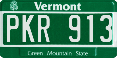 VT license plate PKR913