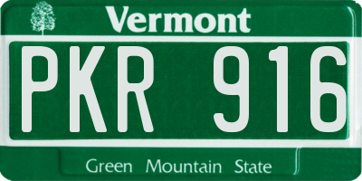 VT license plate PKR916