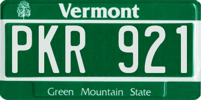 VT license plate PKR921