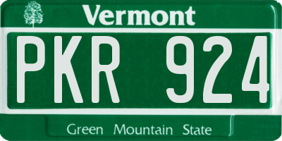 VT license plate PKR924
