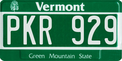 VT license plate PKR929