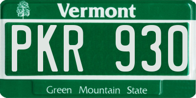 VT license plate PKR930