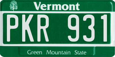 VT license plate PKR931