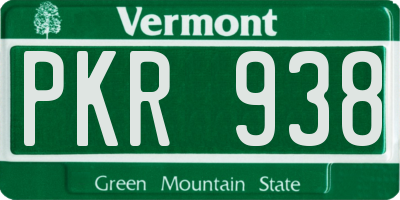 VT license plate PKR938
