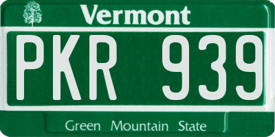 VT license plate PKR939