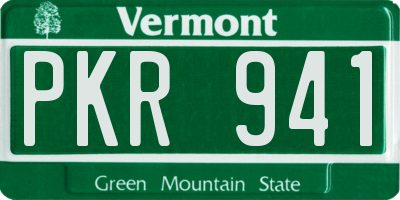 VT license plate PKR941