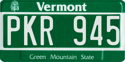 VT license plate PKR945