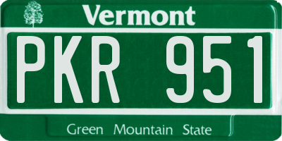 VT license plate PKR951