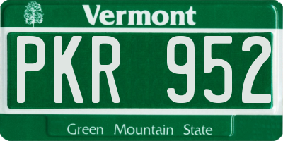 VT license plate PKR952