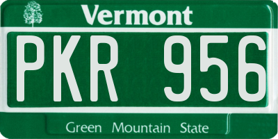 VT license plate PKR956