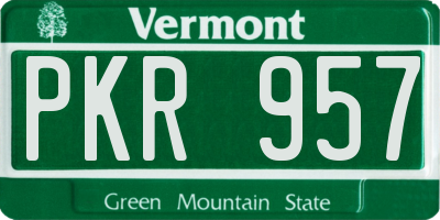 VT license plate PKR957