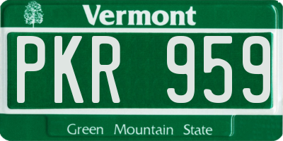 VT license plate PKR959